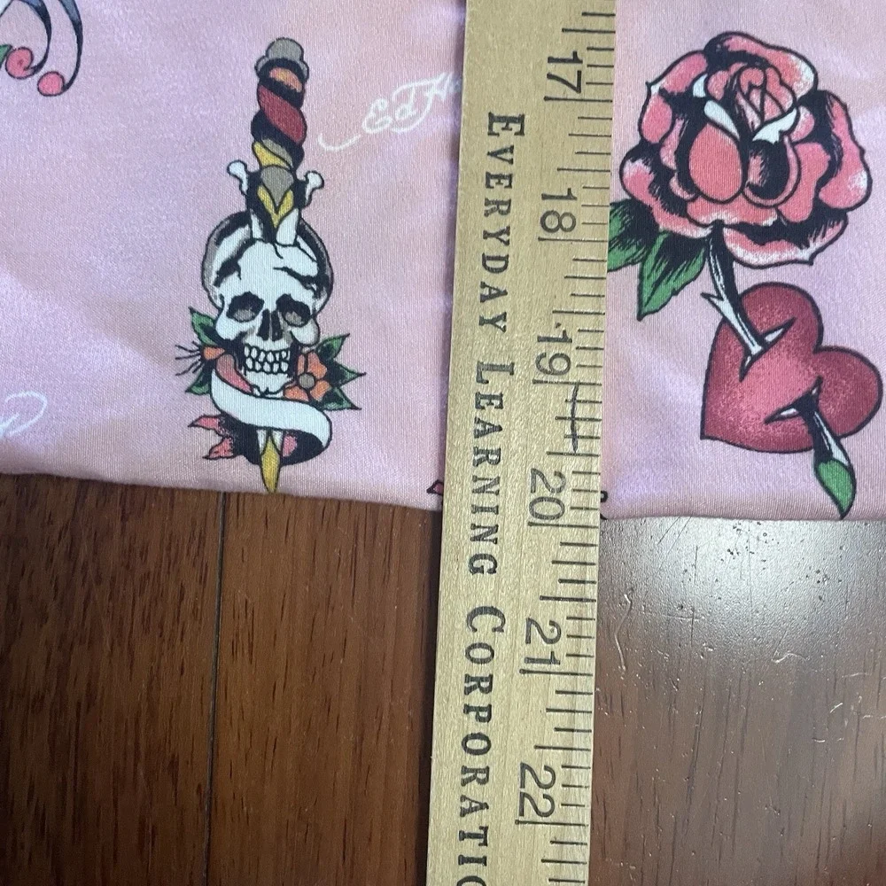 Ed Hardy Pillowcase Pink Black Tiger Heart Skull Roses Tattoo Print B37